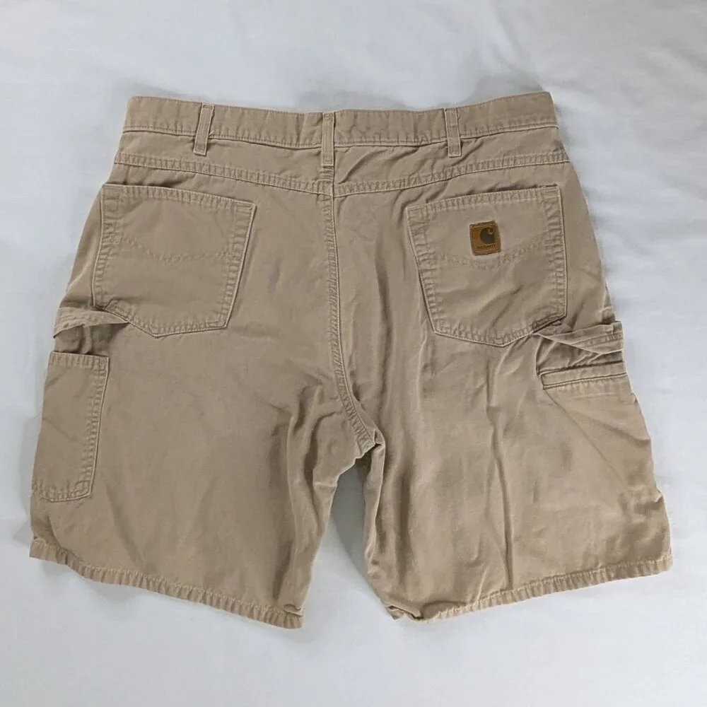 Carhartt Tan Cargo Pocket Utility Shorts Spring Summer Khaki